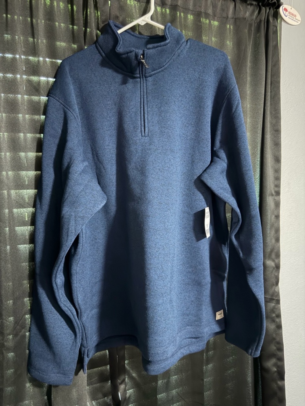 Wrangler Men's Navy Zip-Neck Fleece Pullover